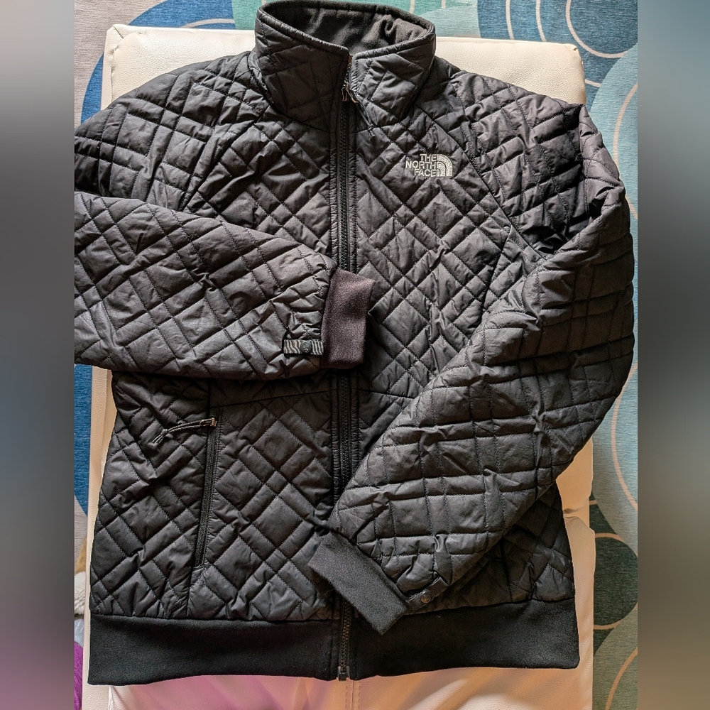 The North Face Black Quilted Bomber Jacket
